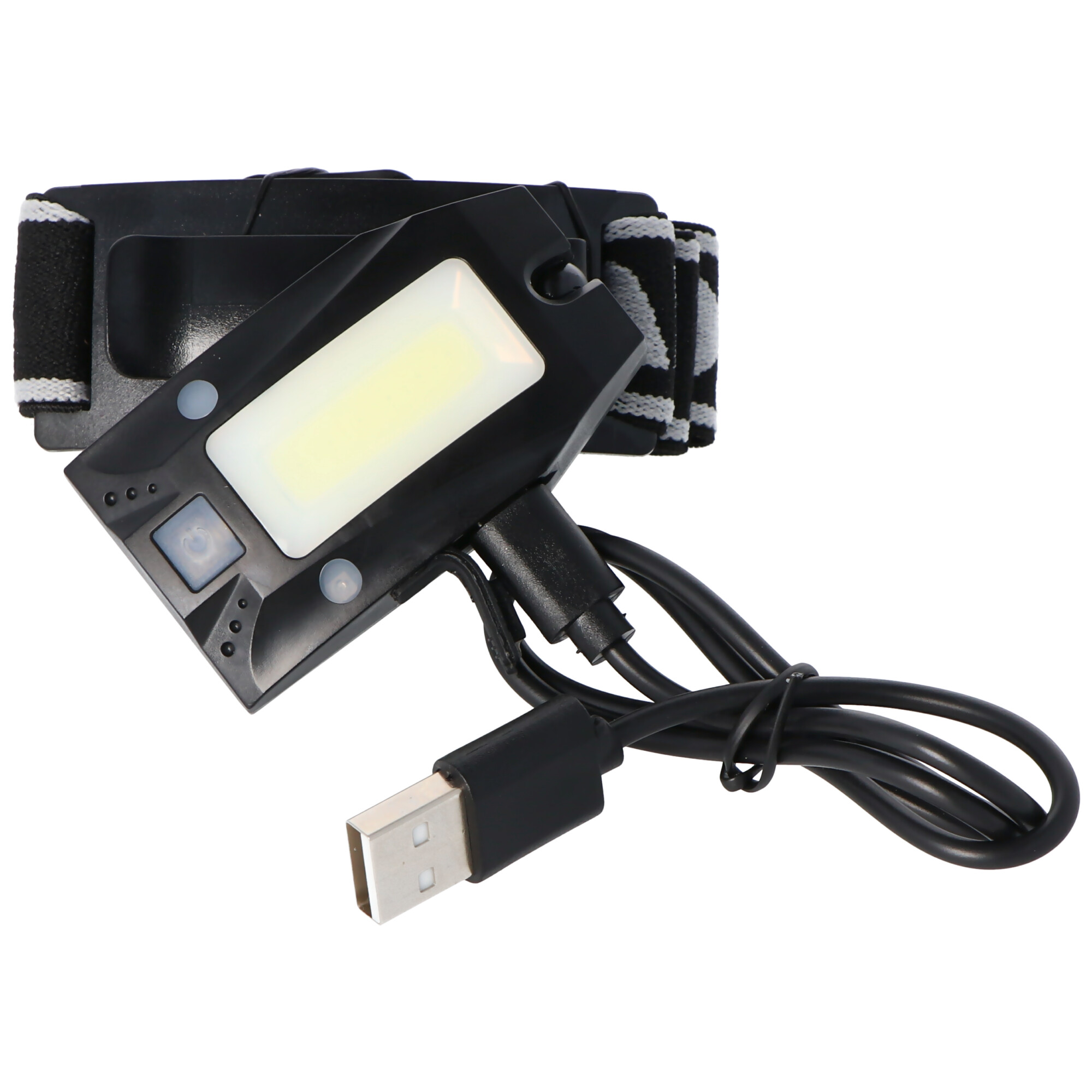 Lampe frontale LED 5 watts avec 7 fonctions, max. 160 lumens, dont 3 piles  AAA, Micro LR03, Lampes frontales, Éclairage, Leds & Lampes de poche
