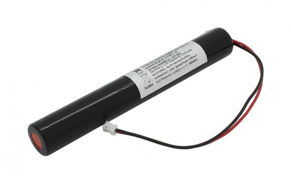 Batterie éclairage de secours NiMH 2.4V 3700mAh L1x2 4/3A avec câble 160mm et fiche remplace Elubat 137887, H-18700/4000BTx2-JST/EH