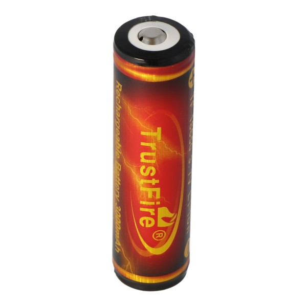 Trustfire 18650 3000mAh 3.6V - Batterie Li-Ion protégée de 3.7V (Flamme)