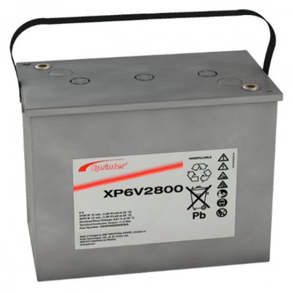 Exide Sprinter XP6V2800 batterie au plomb avec connexion à vis M6 6V, 195000mAh