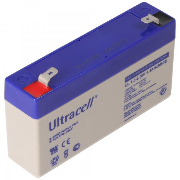 Batterie au plomb Ultracell UL1.3-6 6V 1.3Ah Batterie au plomb AGM