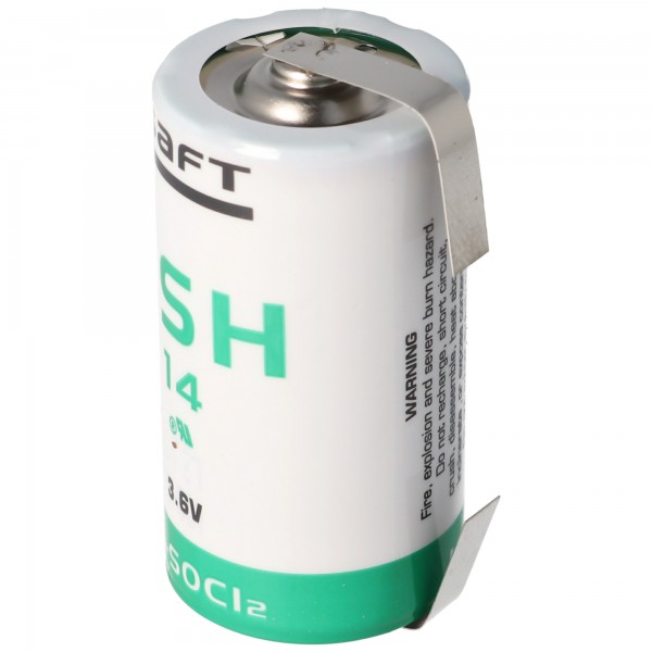 SAFT LSH 14 pile au lithium 3.6V primaire avec cosse à souder en forme de U