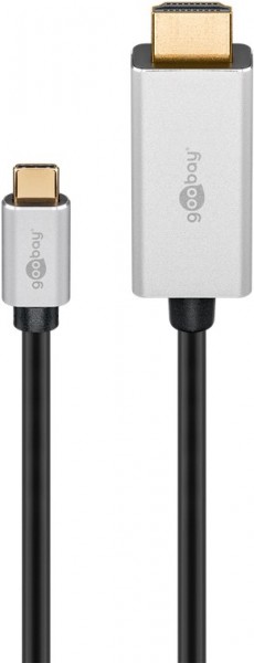 Câble adaptateur Goobay USB-C™ vers HDMI™, 2 m - Fiche USB-C™ > Fiche HDMI™ (type A)