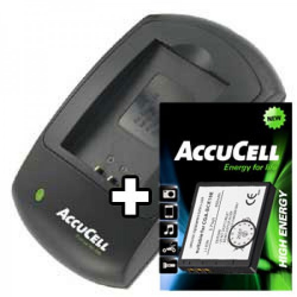Chargeur AccuCell et batterie adaptables sur Panasonic CGA-S008