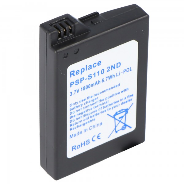 Batterie compatible avec la batterie PSP-S110, SONY PSP 2ND GENERATION