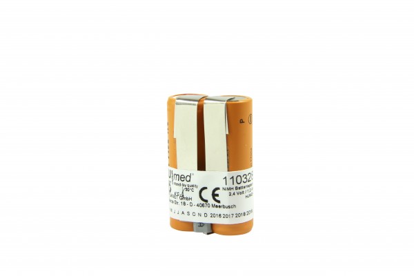Batterie rechargeable NiMH pour Eppendorf Pipette Research Pro Type 4860 501.002 2.4 Volt 1.2 Ah Conforme CE