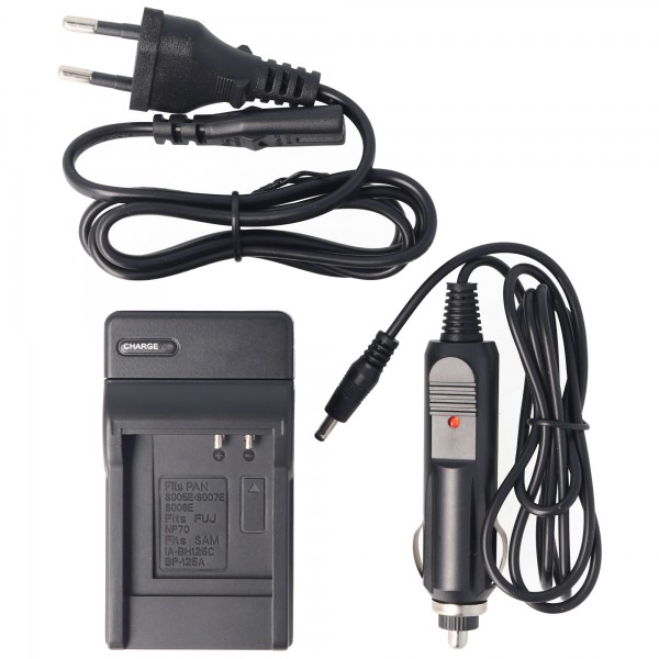Chargeur de batterie avec socle de chargement avec adaptateur de voiture pour appareil photo numérique Panasonic DMC-FX, DMC-LX, CGA-S005, caméscope, DSLR, batterie de cam