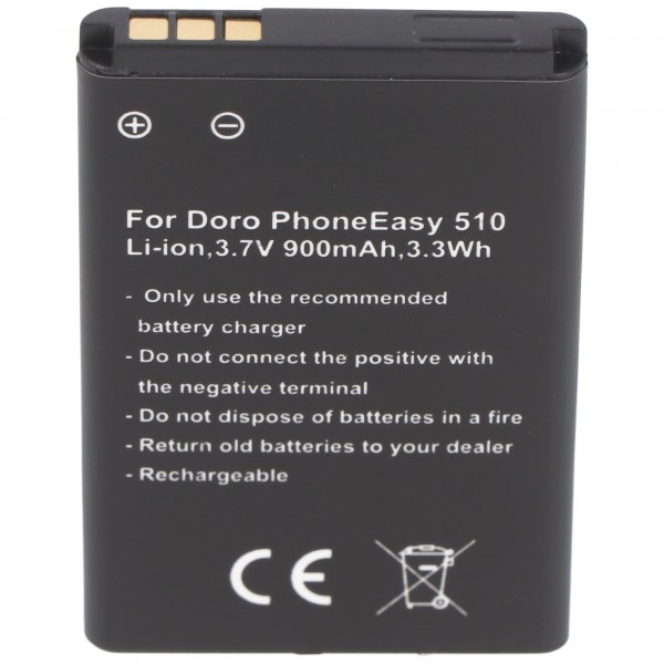 Batterie pour Doro PhoneEasy 510 batterie DBC-800A, DBC-800B