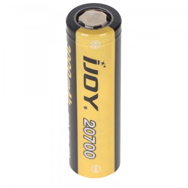 Batterie iJoy 20700 Li-Ion - 3000mAh, 3.6V - 3.7V min. 3000mAh, type 3030mAh, sortie de courant maxi 35A (Flat Top)