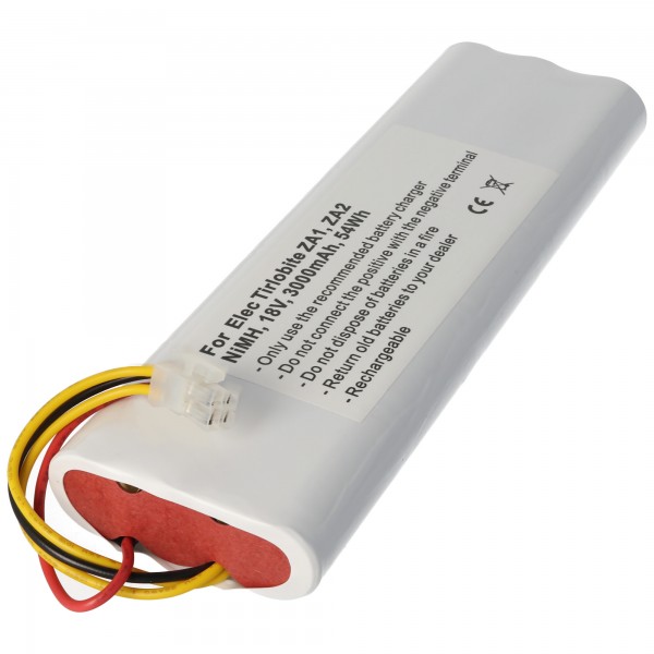 Batterie adaptéee pour la batterie Electrolux Trilobite ZA1, batterie Trilobite ZA2 2192119010, 3000mAh