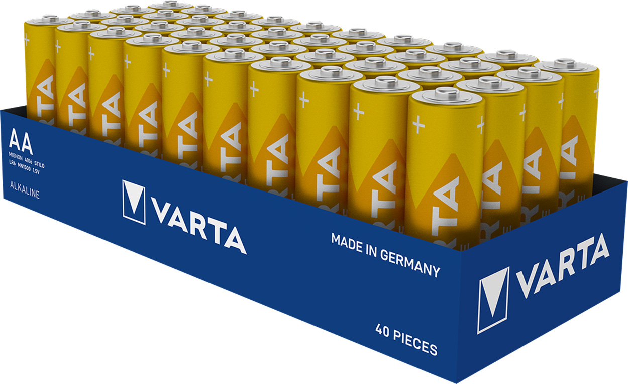 Pile alcaline Varta, mono, D, LR20, 1,5 V longue durée, blister de vente au  détail (paquet de 2), Mono D LR20, Piles standard, Piles