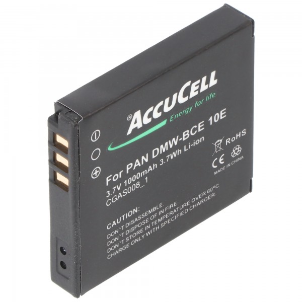 AccuCell batterie adaptéee pour Panasonic VW-VBJ10, SDR-S10, CGA-S008
