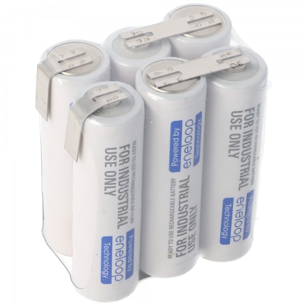eneloop 7,2 volts Pack de batteries F2x3 6 / BK-3MCCE avec étiquette de soudure