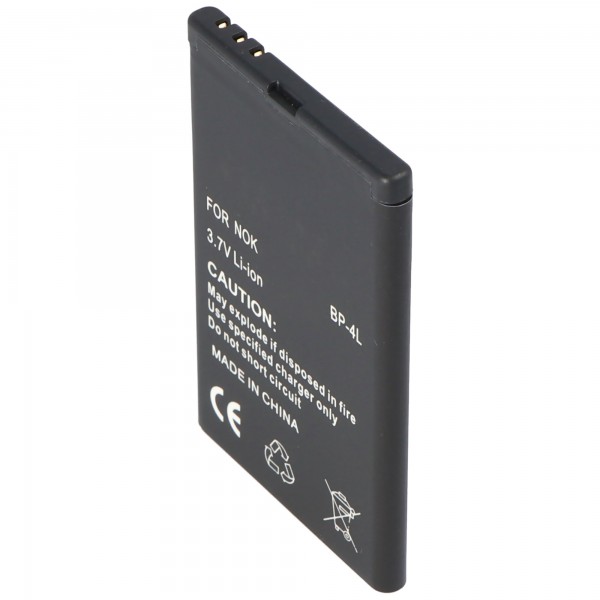 AccuCell batterie adaptéee pour Nokia E71 Communicator, BP-4L 1000mAh