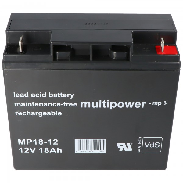 Batterie au plomb Multipower MP18-12 12 volts 18Ah