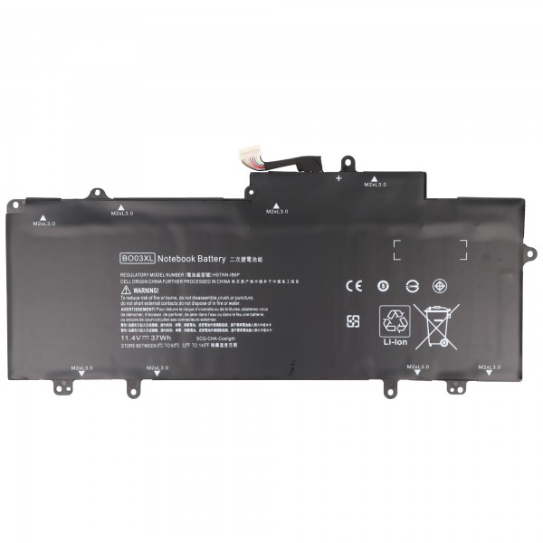 Batterie adaptée pour HP Chromebook 14 G3, Li-Polymer, 11.4V, 3250mAh, 37Wh