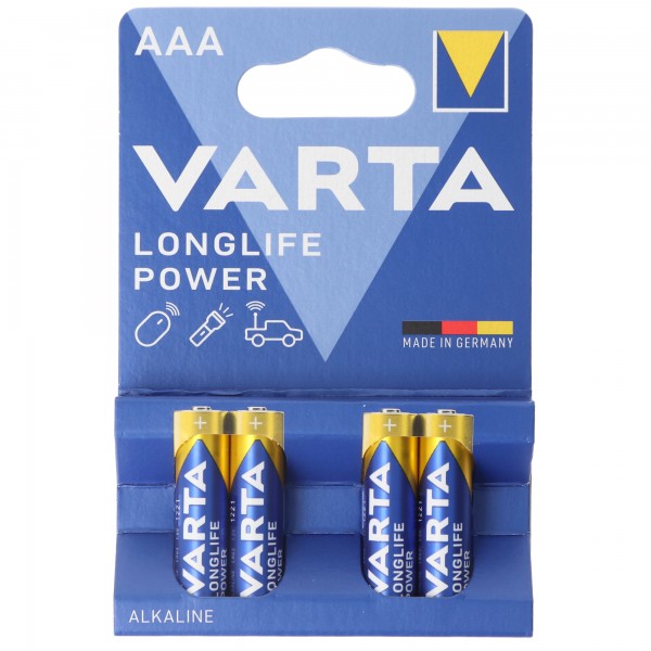 Carte à 4 plaquettes Varta High Energy Micro / AAA 4903
