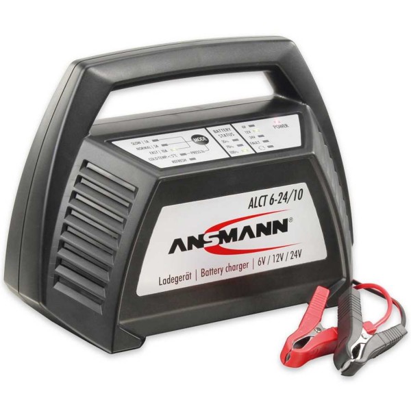 Chargeur de bureau Ansmann ALCT 6-24 / 10 pour batteries au plomb 6-24V charge à partir d'une capacité de 4,5A, 1001-0014