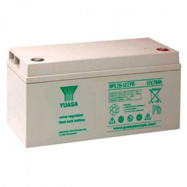 Batterie au plomb Yuasa NPL78-12iFR avec borne à vis M8 12V, 78000mAh