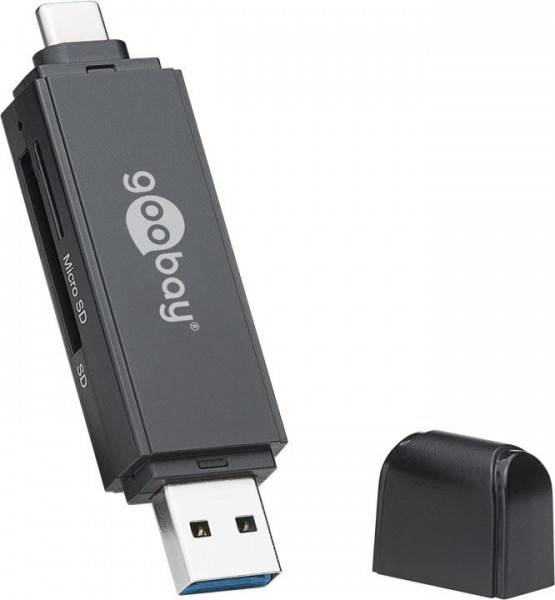 Lecteur de carte USB 3.0 2 en 1 - USB-C ™ - lit les cartes mémoire SDXC, SDHC, microSD, SD