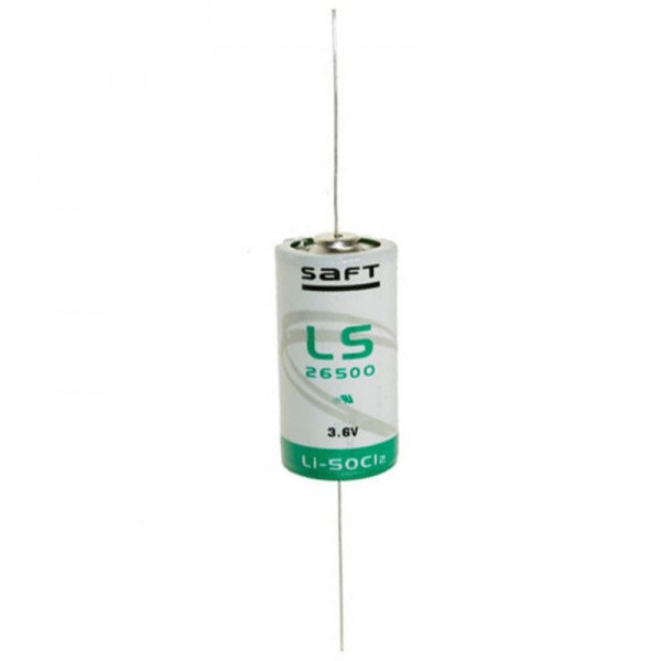 Batterie au lithium SAFT LS26500 Li-SOCI2, taille C avec fil axial