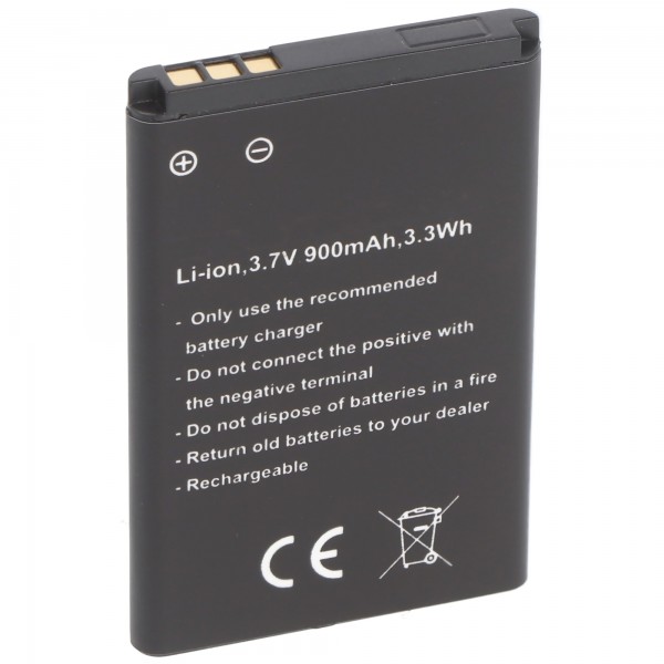 AccuCell batterie compatible avec le téléphone portable à batterie Simvalley PX-3371-675