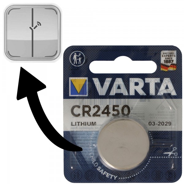 Batterie adaptée pour variateur Osram Lightify Switch 1x batterie au lithium Varta CR2450 IEC CR 2450