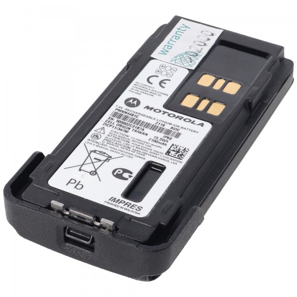 Batterie d'origine SLIM Li-Ion IMPRES batterie pour Motorola DP2000, série DP4000, PMNN4491B, IP68, 7.4V 2100mAh