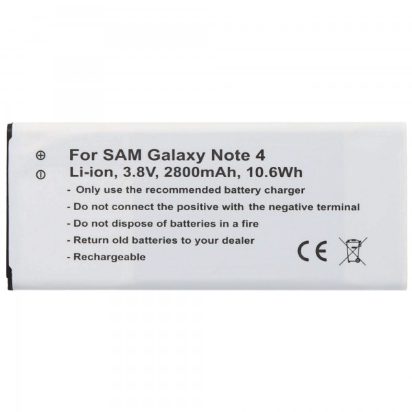 AccuCell batterie correspond à la batterie Samsung Galaxy Note 4 avec NFC