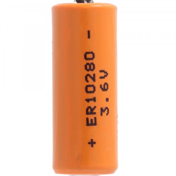 Batterie ER10280 LiSOCl2 3,7 volts 1,68 Wh 450 mAh, dimensions environ 28 x 10 mm