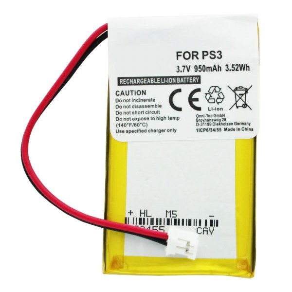 Batterie AccuCell pour batterie de contrôleur sans fil Sony PS3 SIXAXIS LIP1859, CS-SP130SL, LIS1359, LIP1472