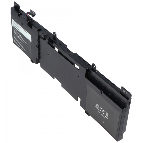 Batterie pour Dell Alienware 13 Series, ECHO 13 Series, Li-Polymer, 15.2V, 4080mAh, 62Wh, intégrée, sans outil