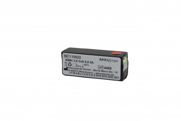 Batterie NiMH pour Novacor Diasys Integra type ACC-0750-00 3.6 Volts 0.8 Ah conforme aux normes CE