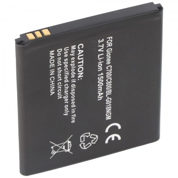 Batterie Li-Ion - 1500mAh (3.7V) pour téléphones portables, smartphones, téléphones tels que BL-G018
