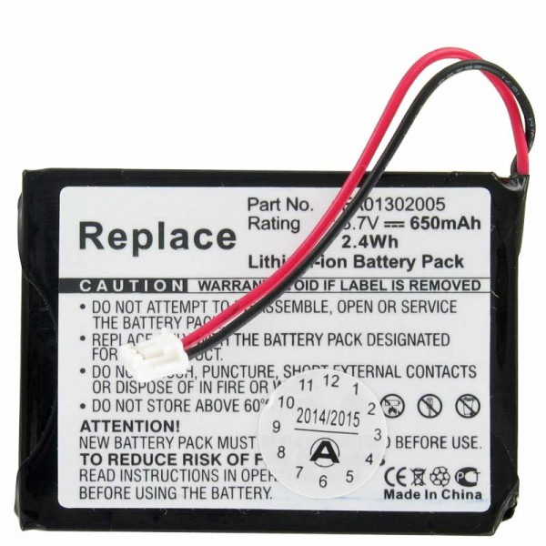 Batterie pour Tenovis Dect 3720 3.7 Volt 650mAh
