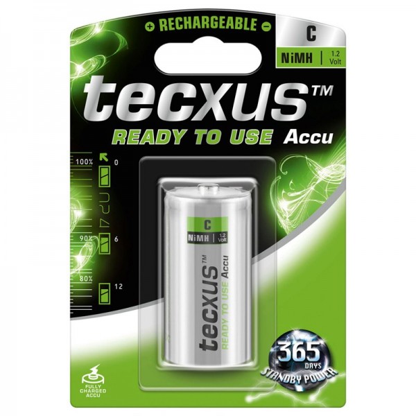 Tecxus Batterie Ni-MH Bébé 1.2 Volt 4500mAh Prêt à l'emploi 1 pièce
