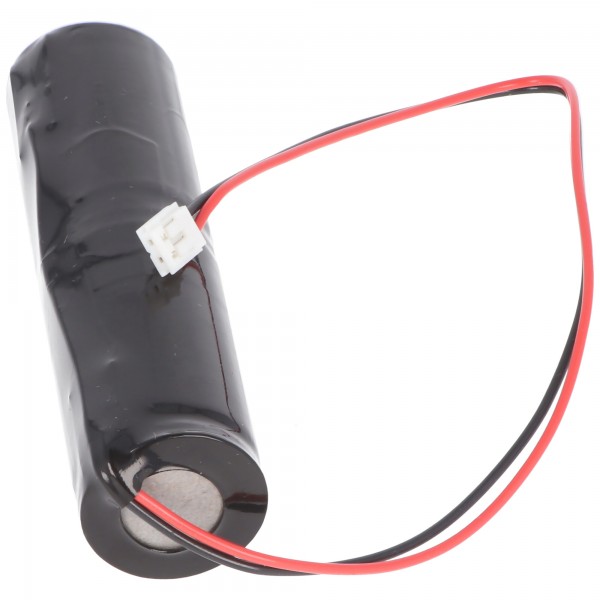 Batterie lumière de secours NiCd 2,4V 1800mAh L1x2 Sub-C avec câble et fiche adaptable sur RZB GSUN3 671707.002