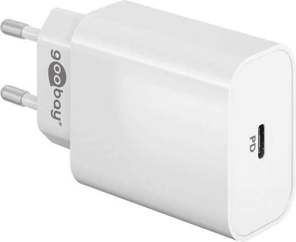 Chargeur rapide Goobay USB-C™ PD (45 W) blanc - adaptateur de charge avec 1x port USB-C™ (Power Delivery)