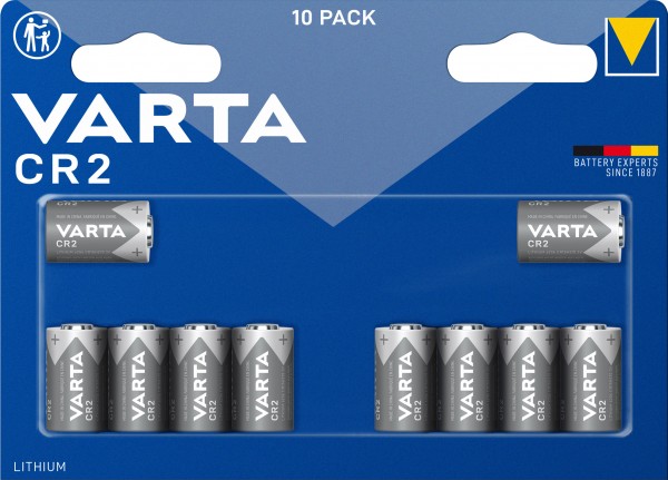 Varta Batterie au lithium, CR2, 3 V Photo, blister de vente au détail (paquet de 10)