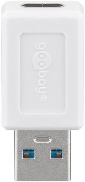Adaptateur Goobay USB 3.0 SuperSpeed vers USB-C™, blanc - Prise USB-C™ > Fiche USB 3.0 (type A)