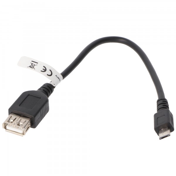 Câble adaptateur USB 2.0 haut débit A femelle vers micro B mâle, à emporter