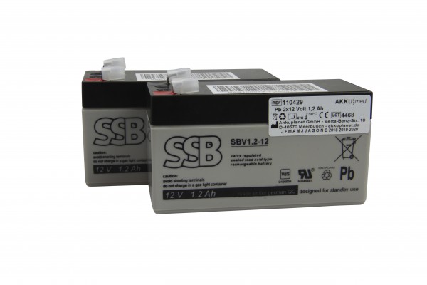 Batterie rechargeable en plomb pour Wissner-Bosserhoff Contempora (Q7), Vitalia, Sentida