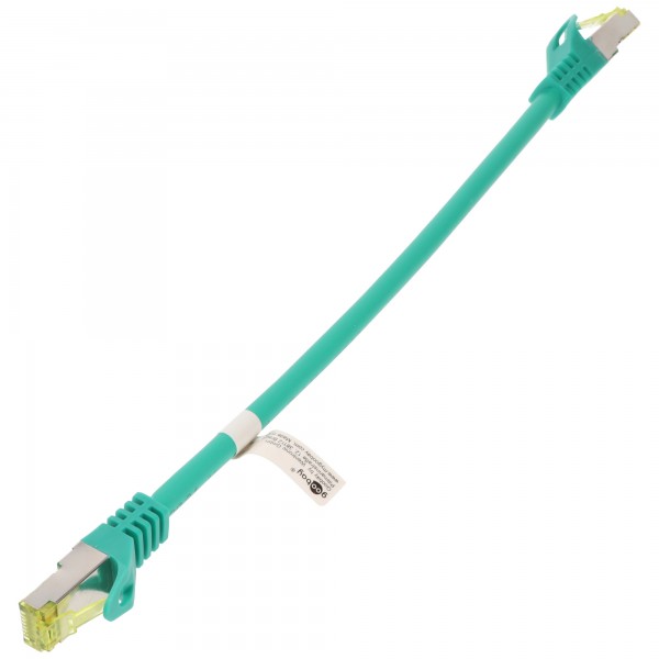 Câble patch Goobay RJ45 CAT 6A S/FTP (PiMF), 500 MHz avec câble brut CAT 7, vert
