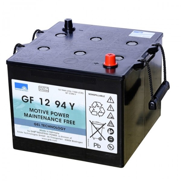 Batterie au plomb Exide Dryfit GF12094Y avec pôle A 12V, 93500mAh