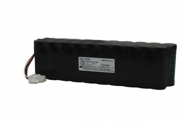 Batterie NiMH pour Hill Rome Lifter Liko / Golvo 8000/8008 24 V 2,5 Ah O.Nr.: 2006107 - 4 pol. Plug CE conforme
