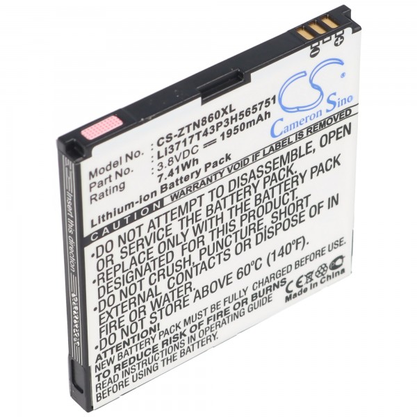 Batterie compatible avec la batterie Medion Life P4012 de 3.7 volts et 1500mAh