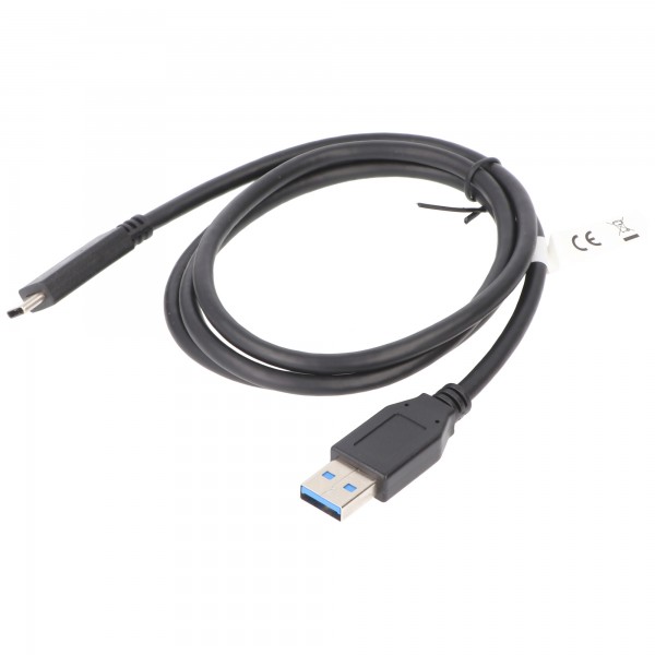 Câble de charge et de synchronisation USB-C USB 3.1 Génération 2 pour tous les appareils avec connexion USB-C, 1 mètre noir, 3A
