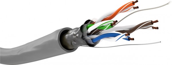 Câble réseau Goobay CAT 5e, F/UTP, gris - conducteurs en cuivre (CU), AWG 26/7 (torsadé), gaine PVC