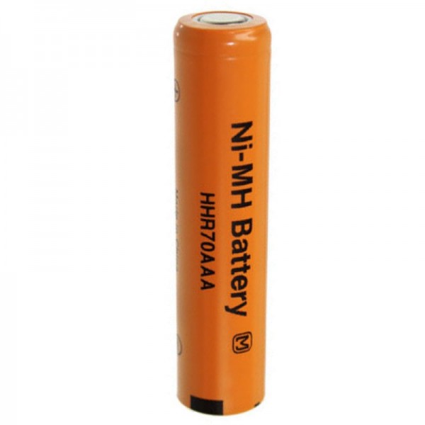 Batterie NiMH 1.2V 700mAh / AAA Flat Top HHR-70AAAE4 NiMH de Panasonic sans étiquette de soudure