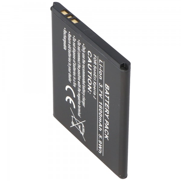 AccuCell batterie adaptée pour téléphone mobile Sony Ericsson BA900, Xperia J, GX, T, TX